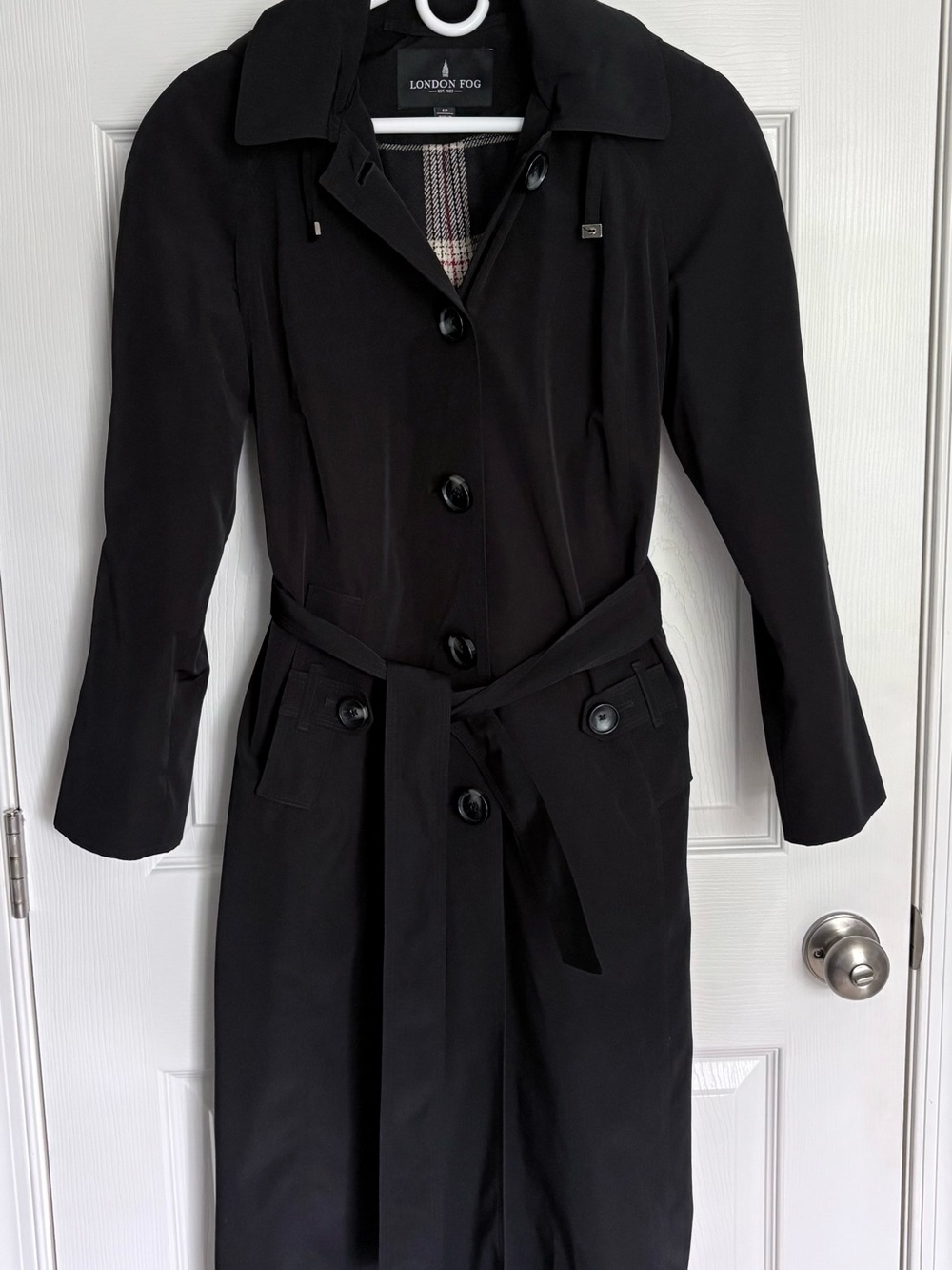 London Fog Black Women's Trench Coat 4P